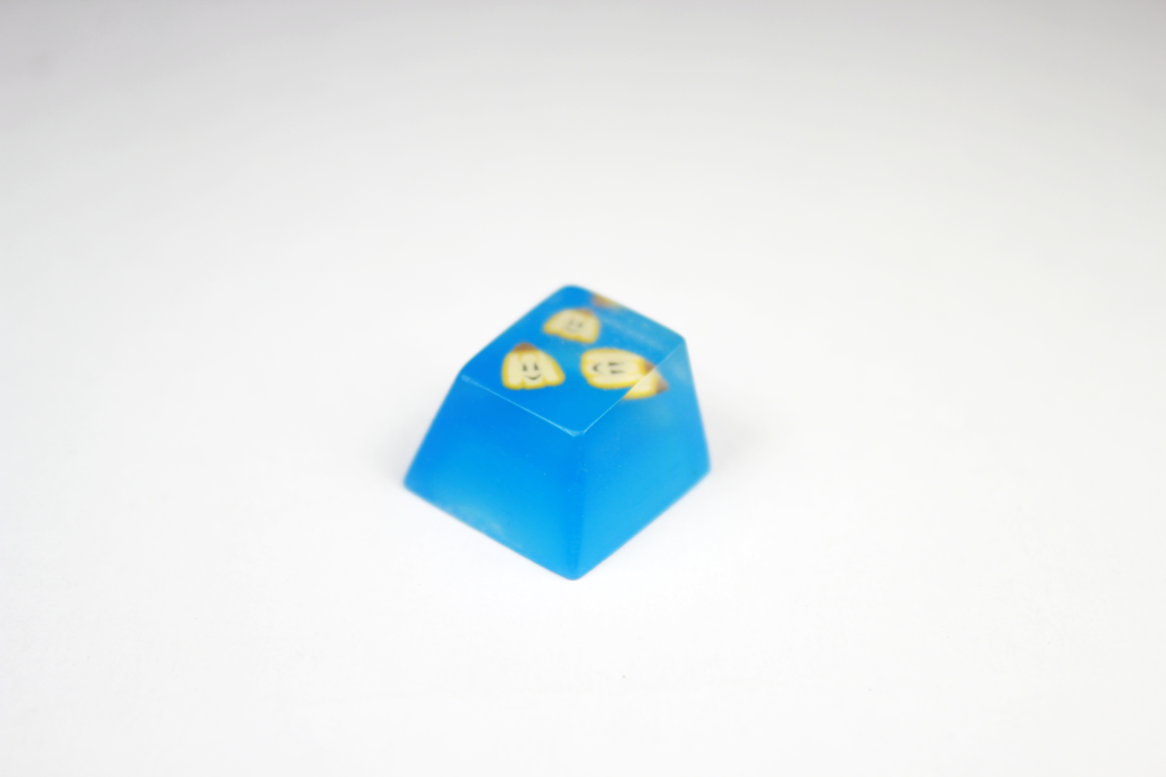 Chaos Caps 1 Happy Fruit, color change blue to purple at 72°F (22°C) - PrimeCaps Keycap - Blank and Sculpted Artisan Keycaps for cherry MX mechanical keyboards
