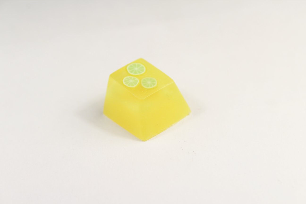 Chaos Caps 1 Limons, color change from yellow to red at 72°F (22°C) - PrimeCaps Keycap - Blank and Sculpted Artisan Keycaps for cherry MX mechanical keyboards