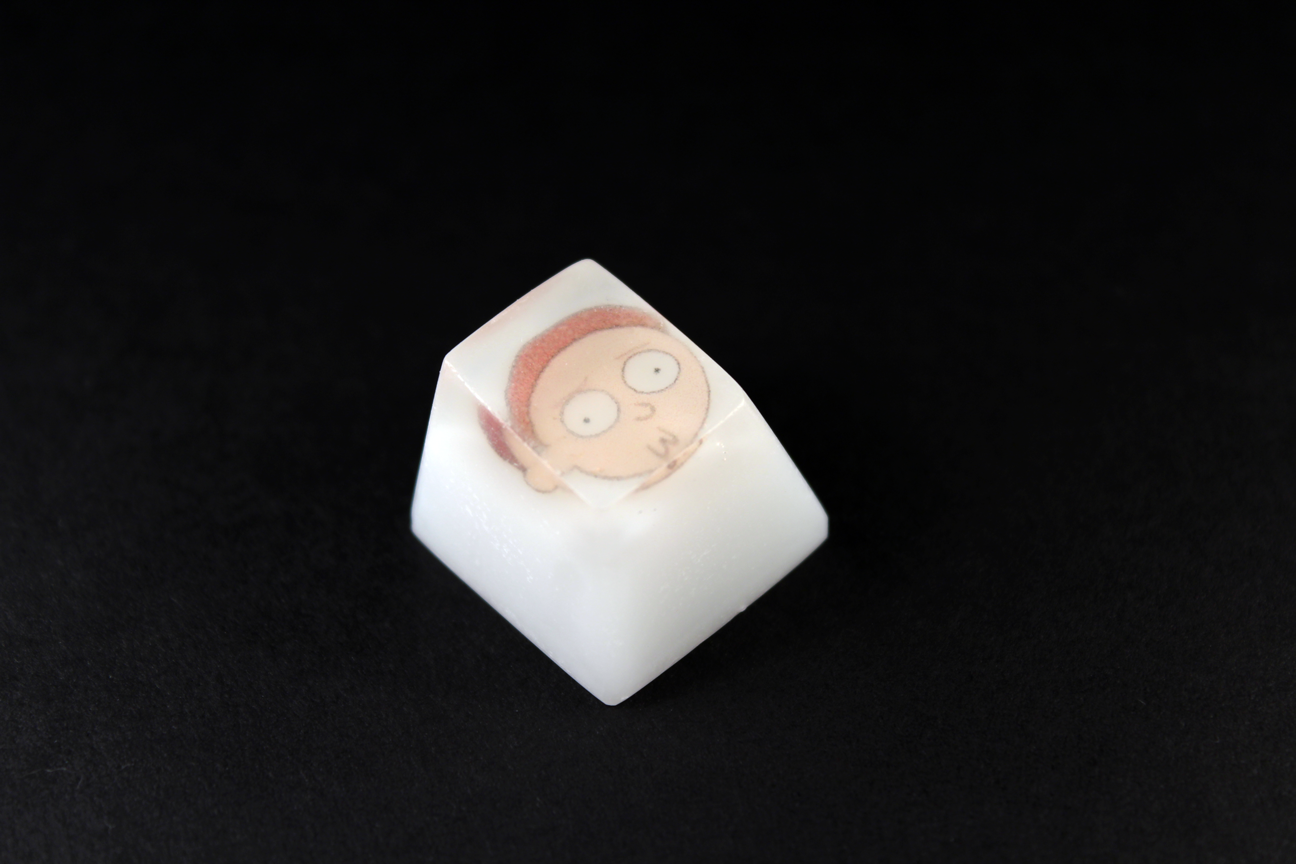 Chaos Caps 1.1 - Morty 2 - PrimeCaps Keycap - Blank and Sculpted Artisan Keycaps for cherry MX mechanical keyboards