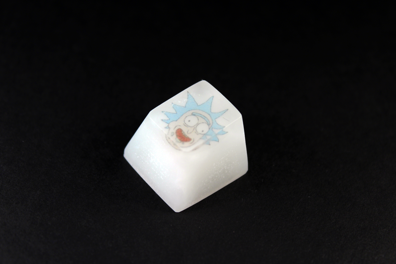 Chaos Caps 1.1 - Rick - PrimeCaps Keycap - Blank and Sculpted Artisan Keycaps for cherry MX mechanical keyboards