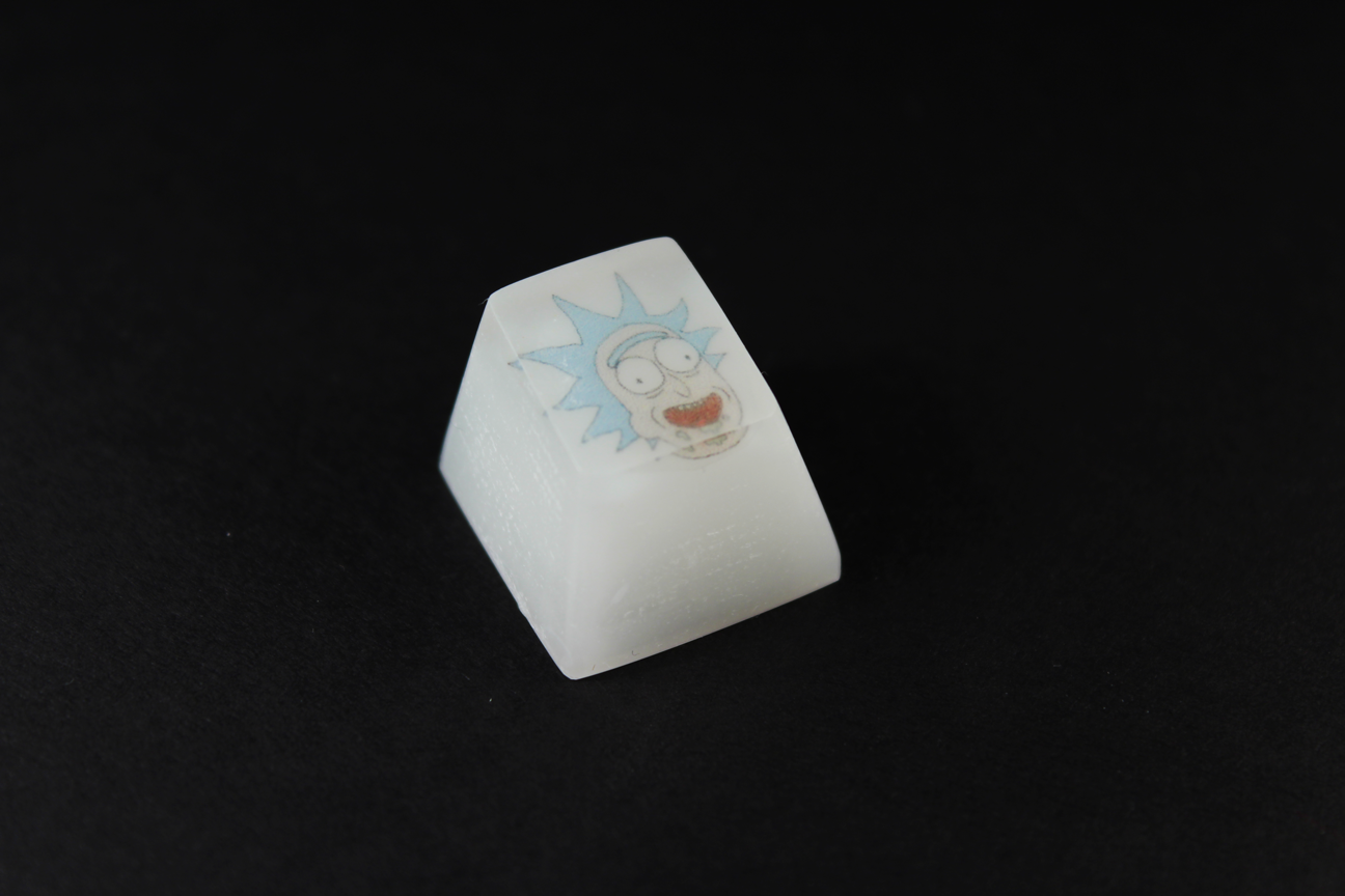 Chaos Caps 1.1 - Rick - PrimeCaps Keycap - Blank and Sculpted Artisan Keycaps for cherry MX mechanical keyboards