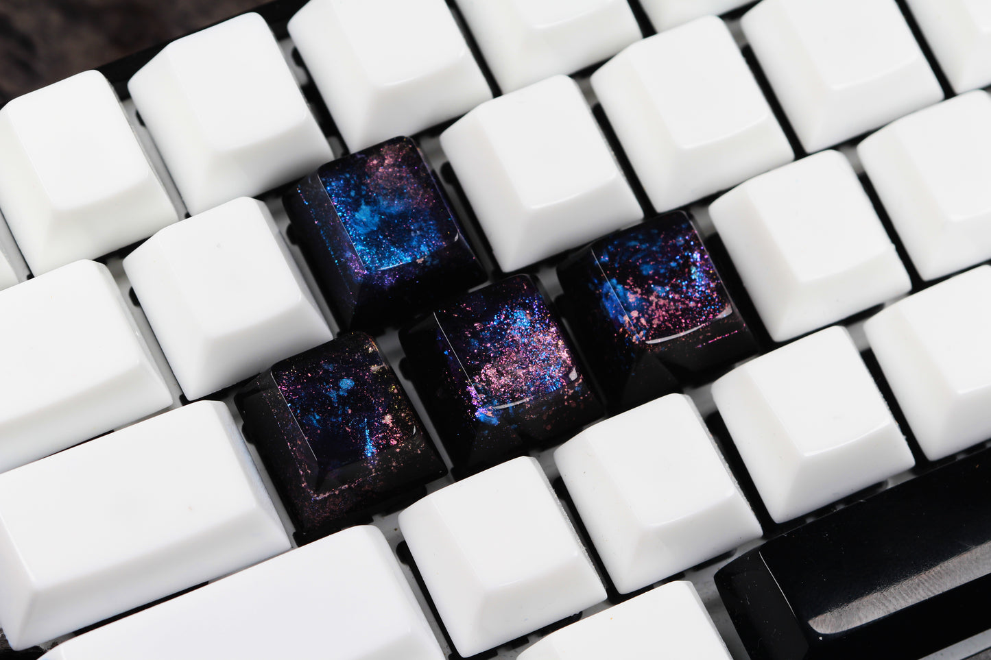 Cherry Profile Deep Field WASD- Little Bang - 1 - PrimeCaps Bonus Item - Blank and Sculpted Artisan Keycaps for cherry MX mechanical keyboards