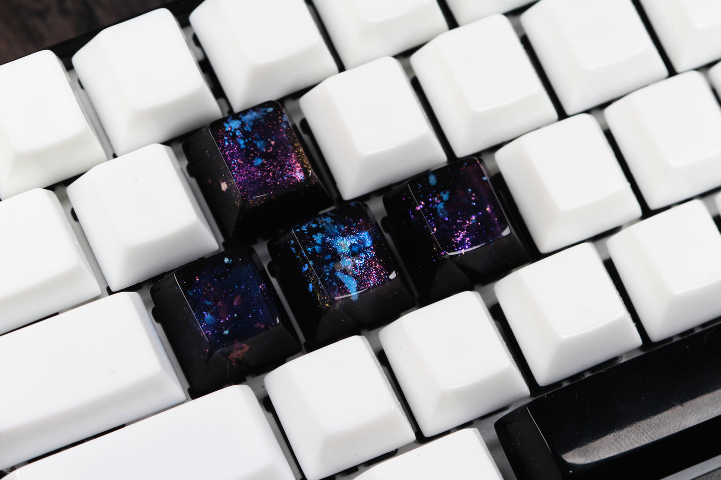 Cherry Profile Deep Field WASD- Little Bang - 2 - PrimeCaps Bonus Item - Blank and Sculpted Artisan Keycaps for cherry MX mechanical keyboards