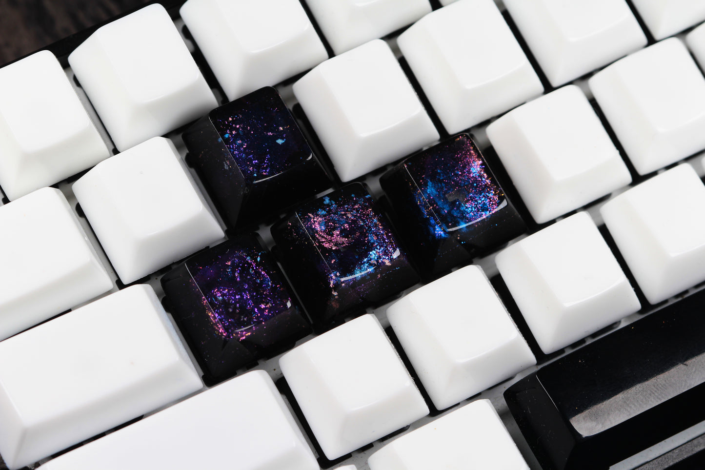 Cherry Profile Deep Field WASD- Little Bang - 3 - PrimeCaps Bonus Item - Blank and Sculpted Artisan Keycaps for cherry MX mechanical keyboards