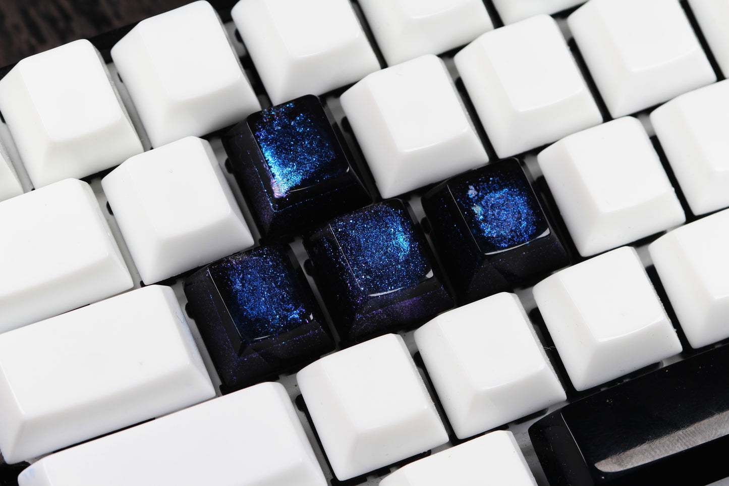 Cherry Profile Deep Field WASD- Little Bang - 5 - PrimeCaps Bonus Item - Blank and Sculpted Artisan Keycaps for cherry MX mechanical keyboards