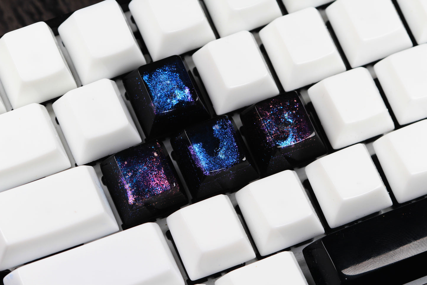 Cherry Profile Deep Field WASD- Little Bang - 6 - PrimeCaps Bonus Item - Blank and Sculpted Artisan Keycaps for cherry MX mechanical keyboards