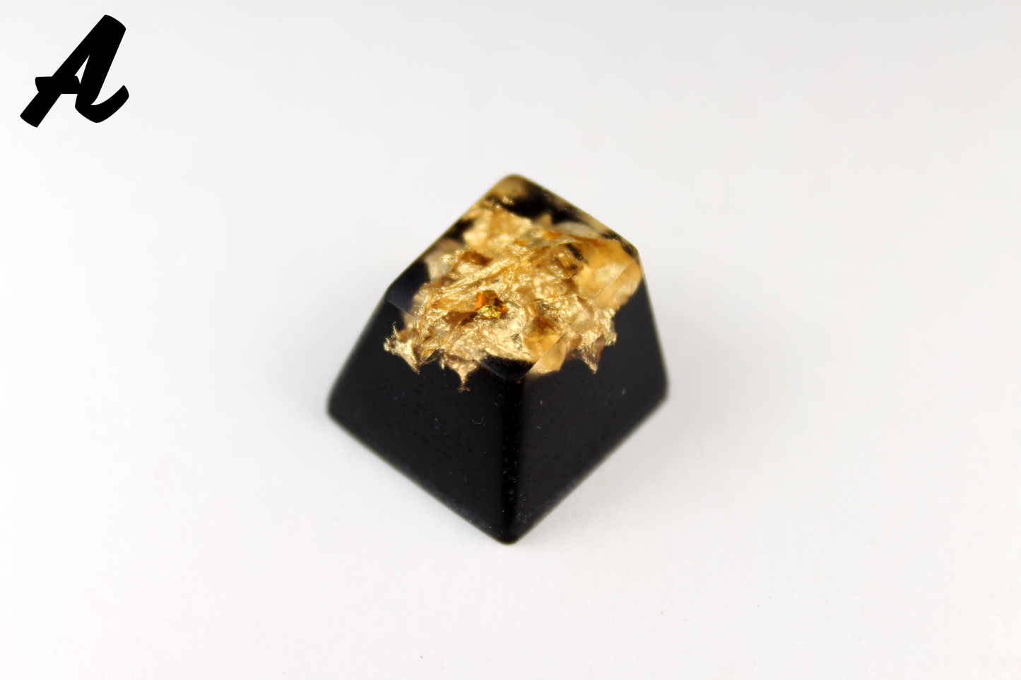 Chaos Caps 1.1 - Gold Flake - PrimeCaps Keycap - Blank and Sculpted Artisan Keycaps for cherry MX mechanical keyboards
