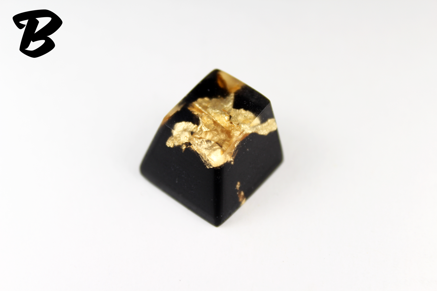 Chaos Caps 1.1 - Gold Flake - PrimeCaps Keycap - Blank and Sculpted Artisan Keycaps for cherry MX mechanical keyboards