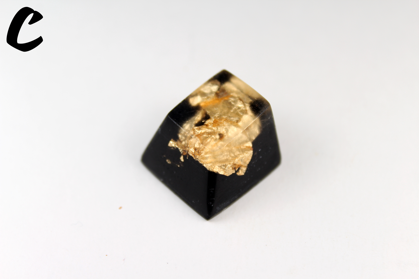 Chaos Caps 1.1 - Gold Flake - PrimeCaps Keycap - Blank and Sculpted Artisan Keycaps for cherry MX mechanical keyboards