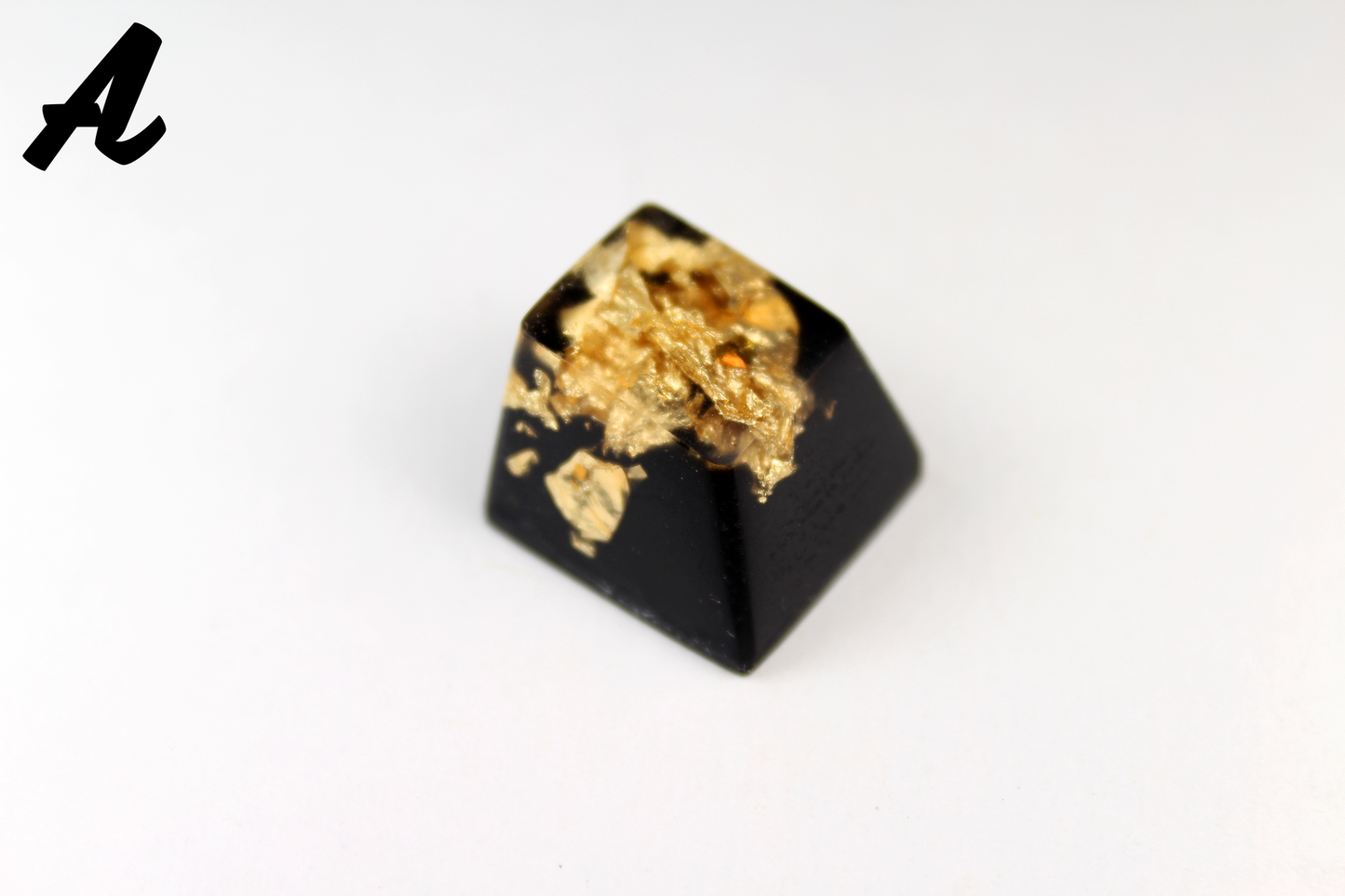 Chaos Caps 1.1 - Gold Flake - PrimeCaps Keycap - Blank and Sculpted Artisan Keycaps for cherry MX mechanical keyboards