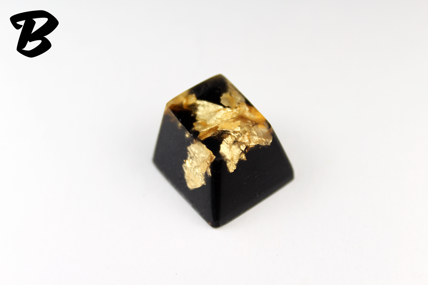 Chaos Caps 1.1 - Gold Flake - PrimeCaps Keycap - Blank and Sculpted Artisan Keycaps for cherry MX mechanical keyboards