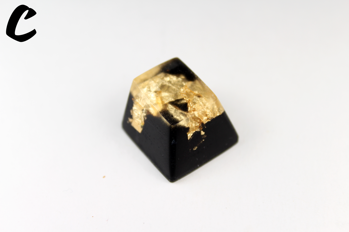 Chaos Caps 1.1 - Gold Flake - PrimeCaps Keycap - Blank and Sculpted Artisan Keycaps for cherry MX mechanical keyboards