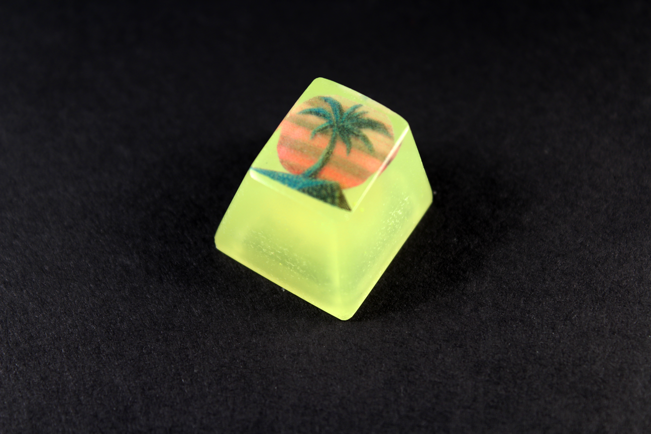 Chaos Caps 1.1 - 1984 Palm - Color change - PrimeCaps Keycap - Blank and Sculpted Artisan Keycaps for cherry MX mechanical keyboards