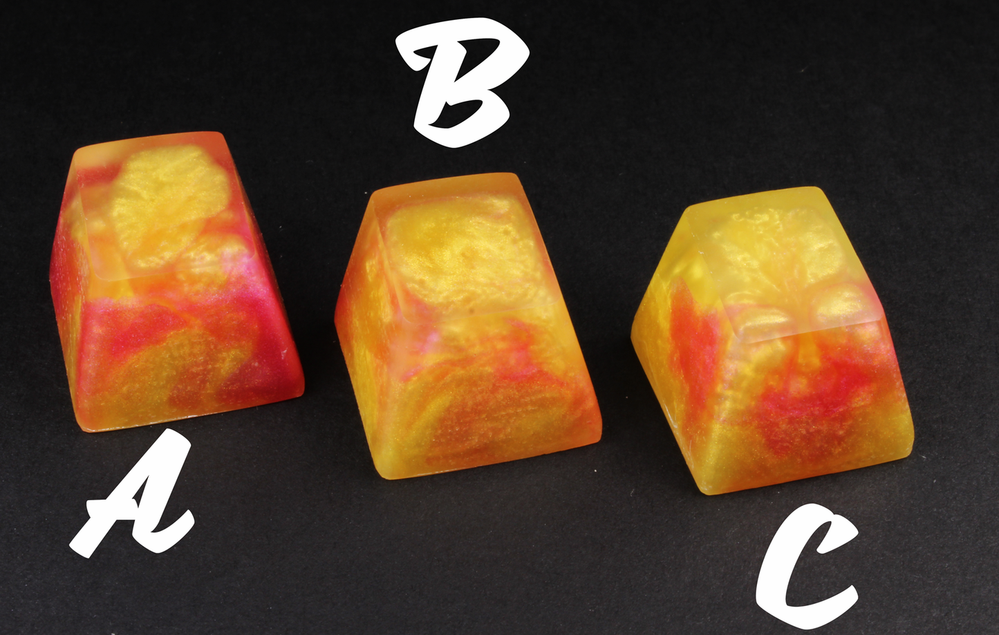 Chaos Caps 1.1 - Pink Dawn - PrimeCaps Keycap - Blank and Sculpted Artisan Keycaps for cherry MX mechanical keyboards