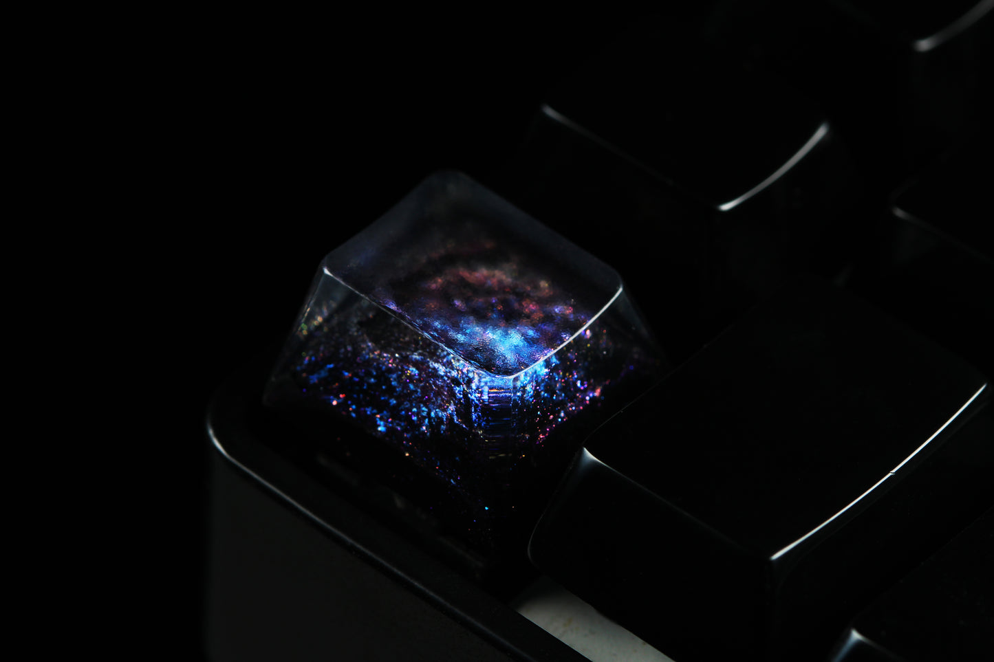 GMK Cherry Profile Deep Field - Particle Stream Row 1 - 4 - PrimeCaps Keycap - Blank and Sculpted Artisan Keycaps for cherry MX mechanical keyboards