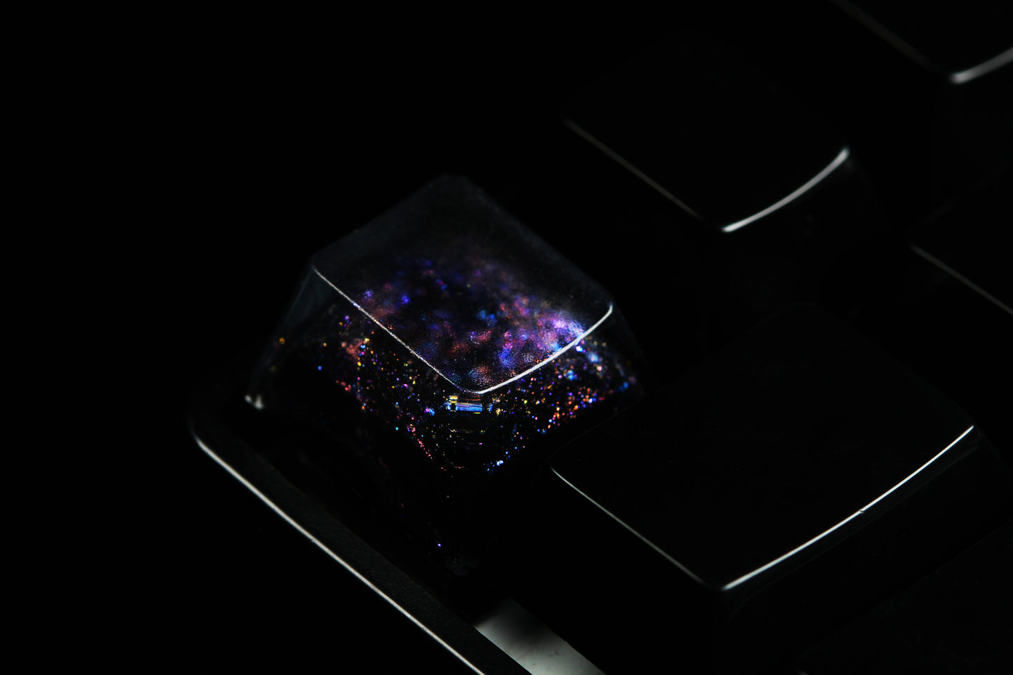 GMK Cherry Profile Deep Field - Particle Stream Row 1 - 3 - PrimeCaps Keycap - Blank and Sculpted Artisan Keycaps for cherry MX mechanical keyboards