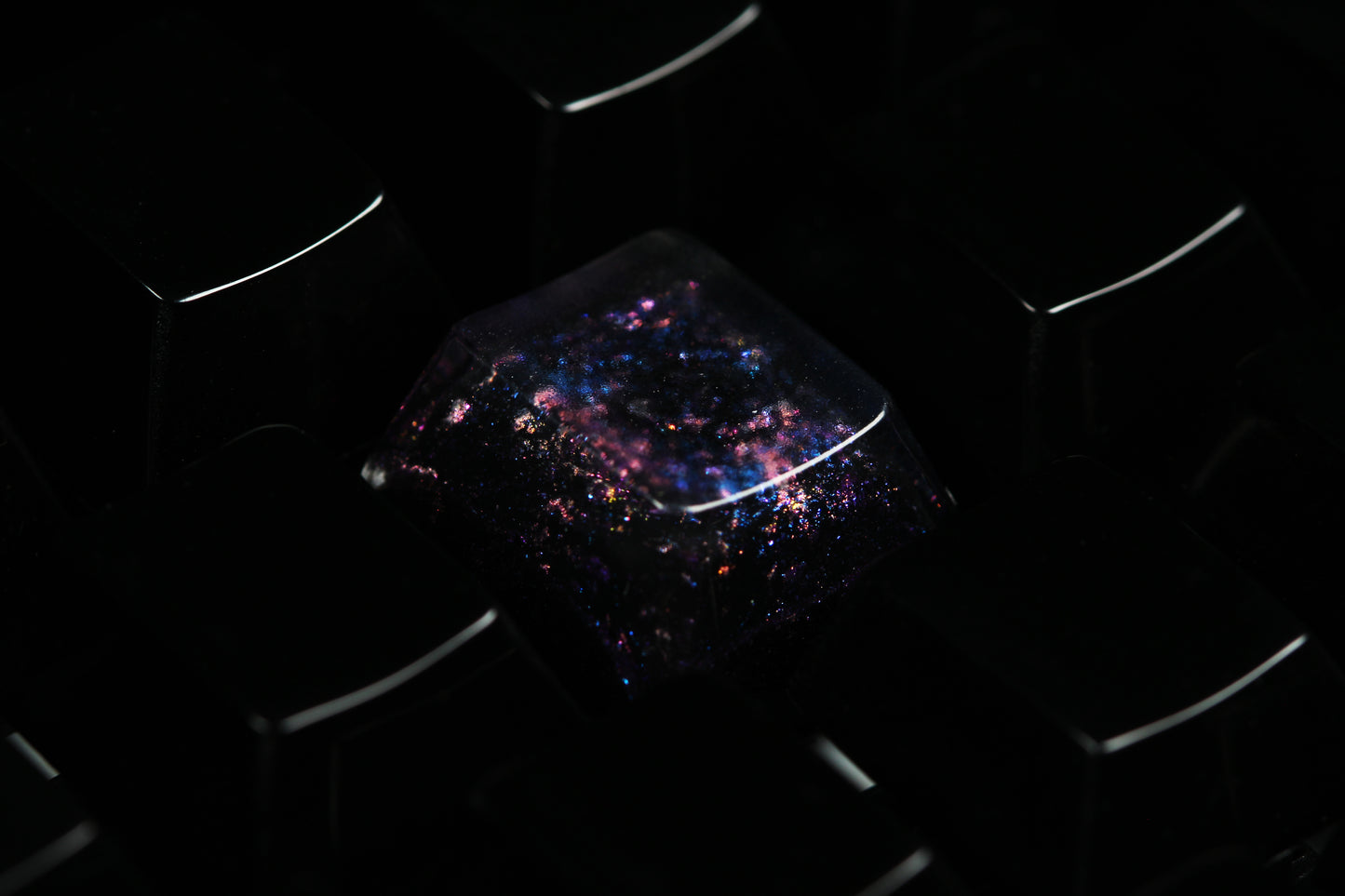 GMK Cherry Profile Deep Field - Particle Stream Row 2 - 1 - PrimeCaps Keycap - Blank and Sculpted Artisan Keycaps for cherry MX mechanical keyboards