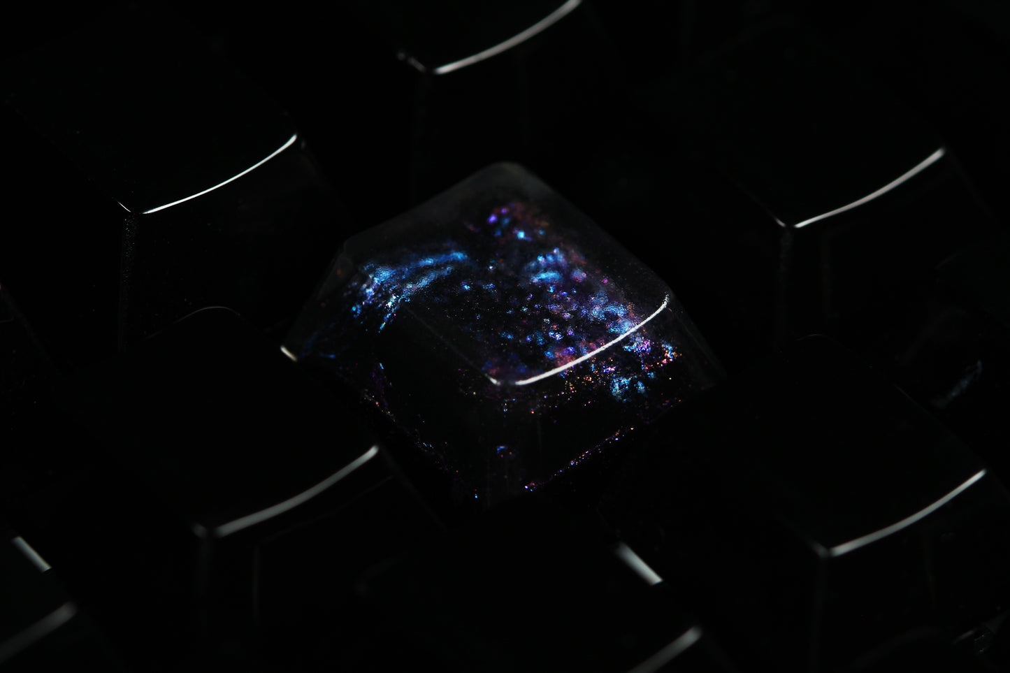 GMK Cherry Profile Deep Field - Particle Stream Row 2 - 2 - PrimeCaps Keycap - Blank and Sculpted Artisan Keycaps for cherry MX mechanical keyboards