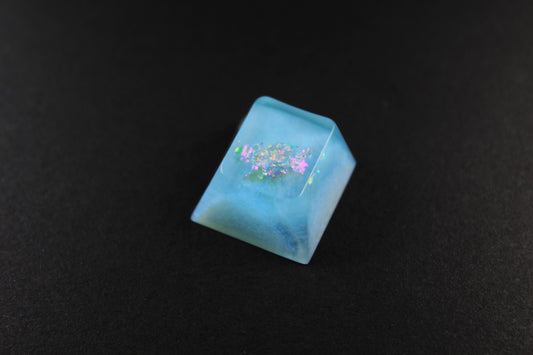 Cherry Esc - Glacial Ice 3 - PrimeCaps Keycap - Blank and Sculpted Artisan Keycaps for cherry MX mechanical keyboards 
