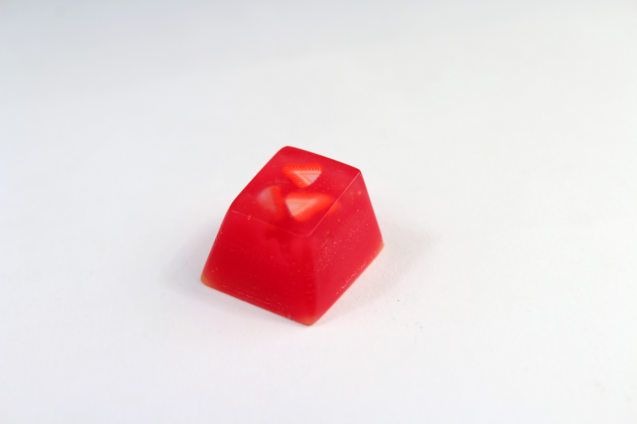 Chaos Caps 1 Strawberries, color change from yellow to red at  72°F (22°C) - PrimeCaps Keycap - Blank and Sculpted Artisan Keycaps for cherry MX mechanical keyboards 