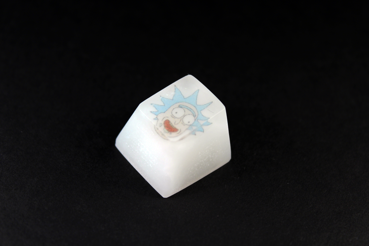 Chaos Caps 1.1 - Rick - PrimeCaps Keycap - Blank and Sculpted Artisan Keycaps for cherry MX mechanical keyboards 