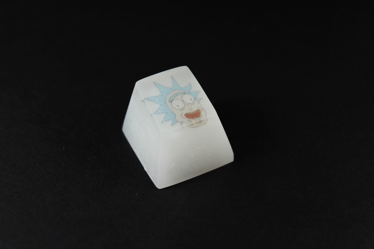 Chaos Caps 1.1 - Rick - PrimeCaps Keycap - Blank and Sculpted Artisan Keycaps for cherry MX mechanical keyboards 