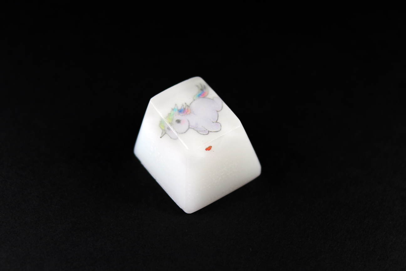 Chaos Caps 1.1 - Unicorn - PrimeCaps Keycap - Blank and Sculpted Artisan Keycaps for cherry MX mechanical keyboards 