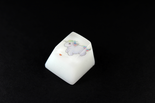Chaos Caps 1.1 - Unicorn - PrimeCaps Keycap - Blank and Sculpted Artisan Keycaps for cherry MX mechanical keyboards 