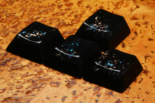 Cherry Profile Deep Field WASD - Secret Warp 1 - PrimeCaps Keycap - Blank and Sculpted Artisan Keycaps for cherry MX mechanical keyboards 