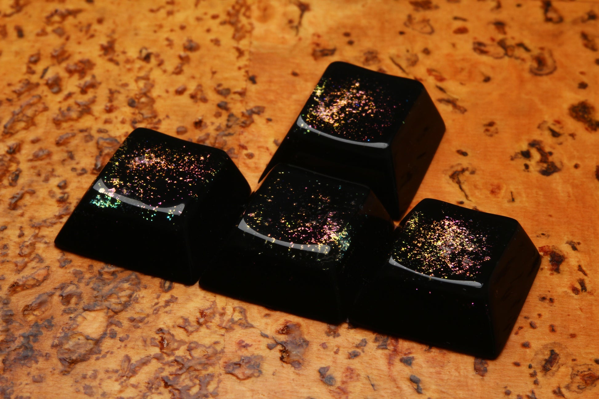 Cherry Profile Deep Field WASD - Neon Way 1 - PrimeCaps Keycap - Blank and Sculpted Artisan Keycaps for cherry MX mechanical keyboards 