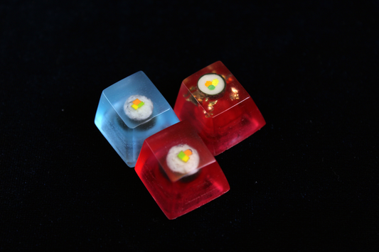 Chaos Caps 1 - Sushi Forever - PrimeCaps Keycap - Blank and Sculpted Artisan Keycaps for cherry MX mechanical keyboards 