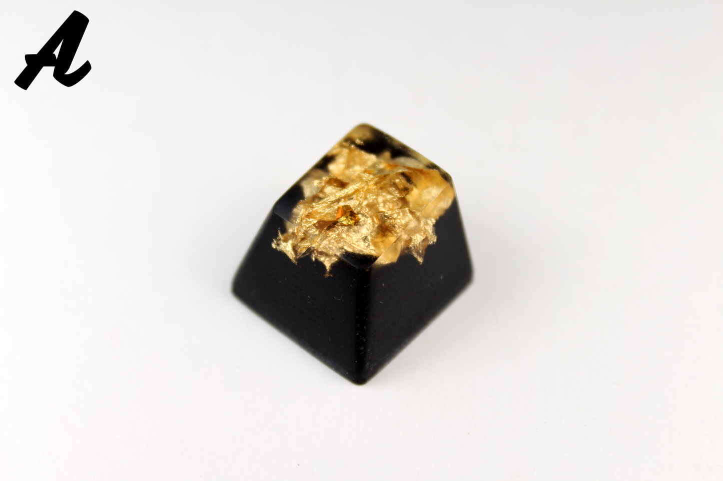 Chaos Caps 1.1 - Gold Flake - PrimeCaps Keycap - Blank and Sculpted Artisan Keycaps for cherry MX mechanical keyboards 