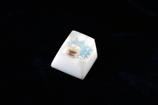 Chaos Caps 1 - Rick - PrimeCaps Keycap - Blank and Sculpted Artisan Keycaps for cherry MX mechanical keyboards 