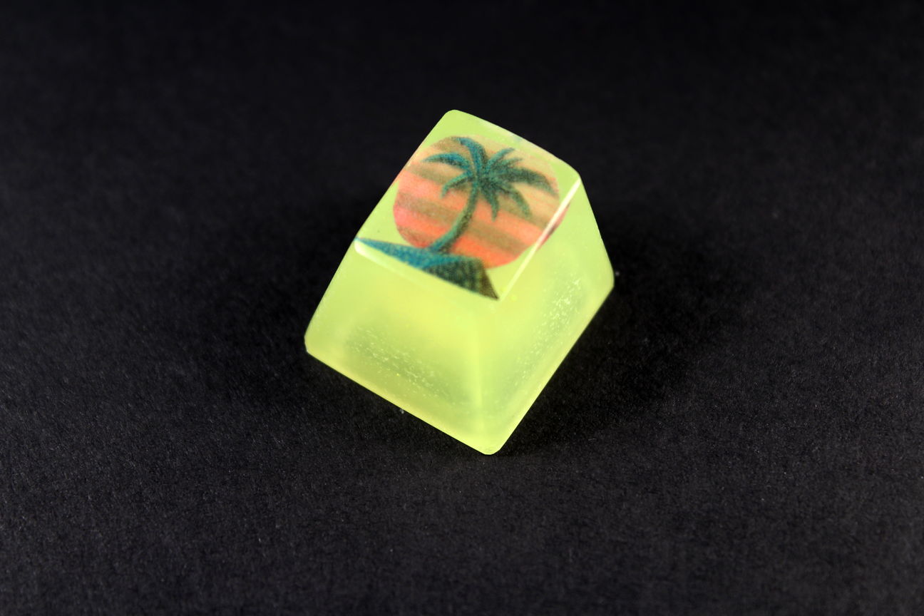 Chaos Caps 1.1 - 1984 Palm - Color change - PrimeCaps Keycap - Blank and Sculpted Artisan Keycaps for cherry MX mechanical keyboards 