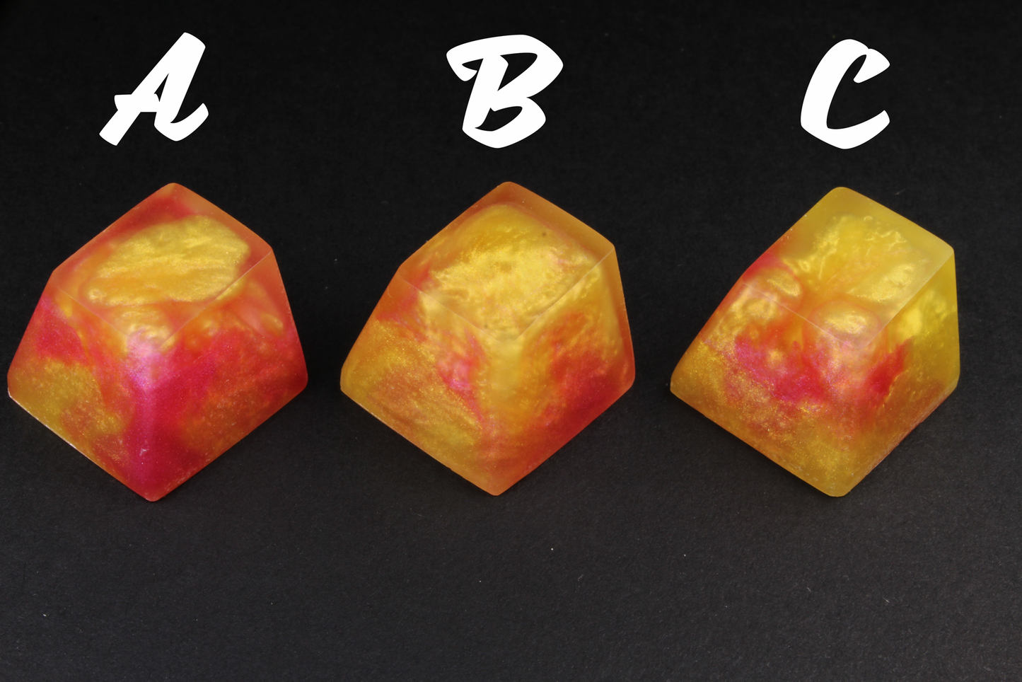 Chaos Caps 1.1 - Pink Dawn - PrimeCaps Keycap - Blank and Sculpted Artisan Keycaps for cherry MX mechanical keyboards 