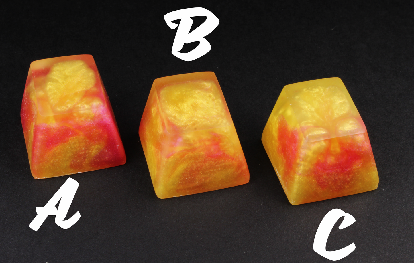 Chaos Caps 1.1 - Pink Dawn - PrimeCaps Keycap - Blank and Sculpted Artisan Keycaps for cherry MX mechanical keyboards 